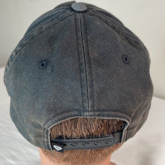 Diamond Supply Co. Mens Retro Faded Worn In Look Logo SnapBack Cap Black OS - Picture 5 of 9